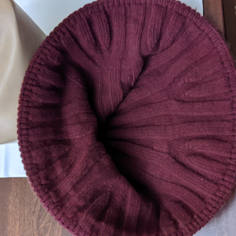 Christian Dior Knit Hat 19aw Logo burgundy Unisex Wool Nylon - Picture 4 of 6